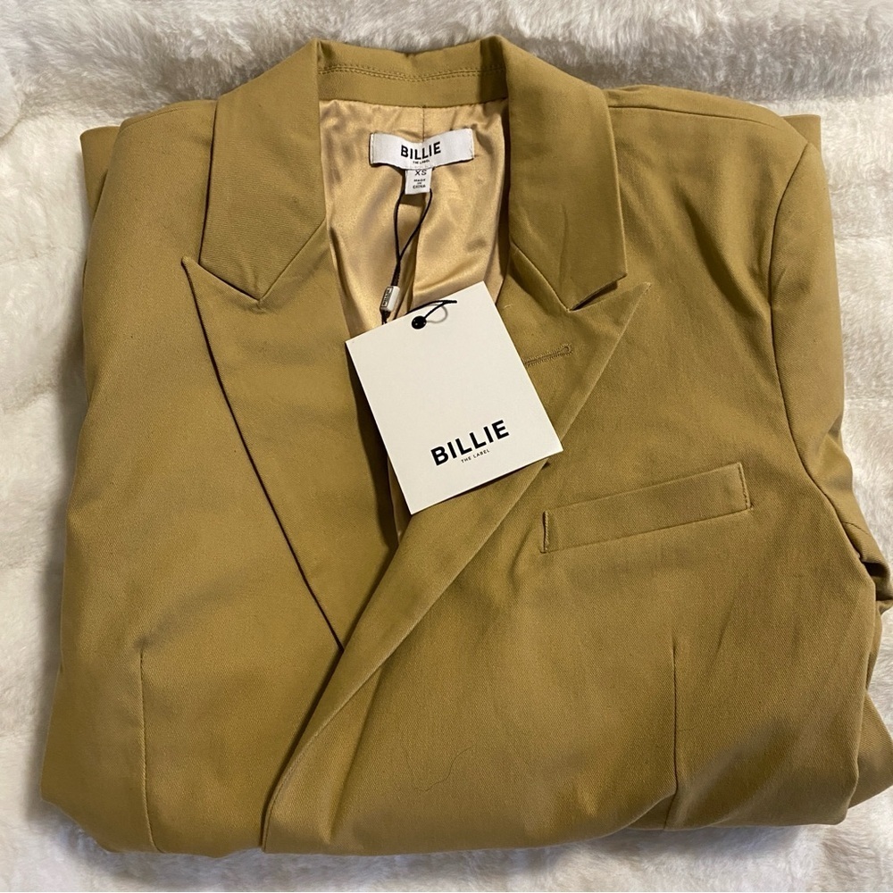 NWT Billie The Label Women's Yellow/Khaki Diana Blazer - Size XS - Picture 2 of 16